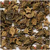 Charms 50pcs bronze misto ccb pingentes acrílicos para joalheria criando colar de bracelete pingente acessórios diy 12x19mm gota del dh67p