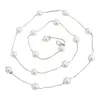 Bälten Fashion Party Decorative Jewelry Casual Elegant Pearl Belt Byxor Klänning i midjan Strap Metal Thin Chain Midjeband