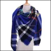 Halsdukar Fashion Street Sticke Spring Winter Women Scarf Plaid Warm Cashmere Shawls Neck Pashmina Lady Wrap Drop Delivery Accessorie Otsgo