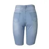 Shorts pour femmes été taille haute sexy slim denim femme mode gland serré jeans lavés