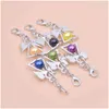 Charms 12Pcs / Lot Accessoires Main Colorf Charm Verre Ailes D'ange Diy Pendentif Pour La Fabrication De Bijoux 24197 Résultats De Livraison De Baisse Comp Dhtvh