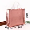 Storage Bags Women Foldable Laser Shopping Bag Reusable Eco Tote Waterproof Fabric Non-woven Large Capacity Travel Durable