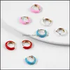 Hoop Huggie Modeschmuck Frauen Ohrring Colorf Tropföl Ohrringe für Jubiläumsfeier Geschenk Piercing Pendient Drop Lieferung Otorw