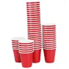 Cups Saucers 50pcs 55ml Disposable Plastic Coffee Beer Drinking Red Cup Reliable Quality Home Office Milk Table