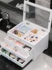 Sieradenzakken grote houten opbergdoos organisator voor meisje multi -lay oorbellen display cosmetica container cadeau idee