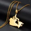 Pendant Necklaces Anniyo Canada Map For Women Men Jewelry Country Maps Of Canadian Chains #317601