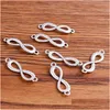 Charms 20Pcs 8X29Mm Fashion Symbol Infinity Connector For Necklaces Accessories Bracelets Making Handmade Diy Jewelry Finding Drop D Dhglm