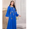 Abbigliamento etnico Eid Ramadan Abaya Donna Ricamo Caftano Turchia Abito hijab musulmano Caftano Islamico marocchino Arabo Abito Dubai Djellaba