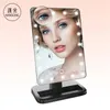 Nya 20 LED -lampor Makeup Mirror Desk Mirror Tabletop smink Comestic Justerable Vanity Mirror med 10x f￶rstoringsspegel med Bluetooth -h￶gtalare