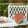 Geschenkwikkeling 40/48PCS PAPIERE ZAG MINI Stand -up Rainbow Packing Bags Open Top Cookie Candy Party Supplies1 Drop Delivery Home Garden Fest DHQNC