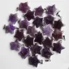 Key Rings Ing Fashion Assorted Natural Stone Amethysts Star Charms Pendants For Diy Jewelry Making 30Pcs/Lot Whole Drop Delivery Dh4Jd