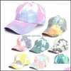 Ball Caps Fashion Street Tie Dye Baseball Cap Summer Men Women Trend Lovers Colorf Snapback Hat Sun Outdoor Adjustable Drop Delivery Otgxq