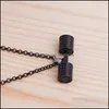 Pendant Necklaces Fashion Dumbbell Sports Necklace Men Gym Lifting Weights Charm Link Chain For Women Jewelry Gift Drop Delivery Pend Otc2D