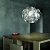 Pendant Lamps Creative Laser Shell Lights Modern Fashion Lamp Living Room Dining Hall Complex Staircase Lighting Chandelier