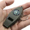 4in1 Outdoor Hiking Survival Whistle Thermometer with Compass Keychain and Magnifying glassTravel Camping Survival Kit