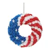 Decorative Flowers & Wreaths 1pc Independence Day Door Hanging Wreath Pendant Delicate Garland For Decor