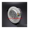 ダウンライトホワイト/sier薄暗い9W 12W 15W 21W LED LED LIGHT HIGH POWER RETESSED天井CRI85 AC 110240Vドロップ配信ライトOTOBX