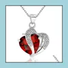 Hänge halsband 10 färger romantiska kristall hängen för kvinnor skönhet älskar hjärtformad sier kedja choker kvinnliga modesmycken i ot0zk