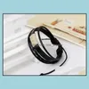 Charm Bracelets Korean Handmade Woven Leather Cord Bracelet Mens Mtilayered Wrap Adjustable Wristband Bangle For Women Fashion Diy J Otydw