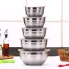 Bowls Stainless Steel Salad Mixing Bowl With Lid Egg Beater Tableware Dough Basin Fruit Vegetable Container Kitchen Utensils