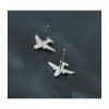 Stud 925 Sterling Sier Cute Mini Air Avion Boucles d'oreilles Womens Lovely Drop Delivery Jewelry Dh06B