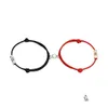 Braccialetti con ciondoli Attirano coppie magnetiche Magnete Collegamento Rapporto Promessa Corda Bracciale intrecciato Set per sorella Q102Fz Drop Del Dhkyb