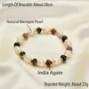 Strand Bohemia Natural Baroque Freshwater Pearl Bracelet For Women Trendy Charm Stone Handmade Jewelry Birthday Gift