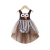 Girl Dresses Fashion Toddler Infant Kids Baby Girls Sleeveless Halloween Striped Printed Bodysuit Princess Party Tulle Tutu Dress Costume#p4