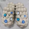 Slippers فقاعة الشرائح مع سحر للنساء أزياء شرير العين صندل الفقاعة 2022 Summer House Slippers Platform Bubble Massage Shoes 0128V23