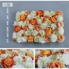 Kwiaty dekoracyjne 40x60cm zaszyfrowana DIY Flower Wall Peony Hortensea Rose Artificial Wedding Tła dekoracja wiszące