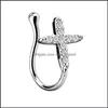 Ringos narizes pregos narizes falsos pinos anel cruzado diamante embutido de moda tend￪ncia de moda pun￧￣o de j￳ias de j￳ias de j￳ias Drop entregar dhta6