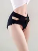 Women's Shorts TVVOVVIN Girls Holes Denim Super Women Summer Sexy Tight Ultrashort Fashion Korean Nightclub Bar RFA0