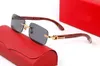 Bezramowe okulary przeciwsłoneczne projektant kobiety męskie soczewki z tworzywa sztucznego Pilot moda okulary przeciwsłoneczne w stylu retro mężczyźni kobieta polaryzacja Vintage Sport Buffalo Horn Glasse Etos
