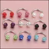 Neusringen studs drop levering hoefijzer body sieraden mti kleuren titanium piercing 50 stcs/lot aprmd 1875 t2 dhd6b