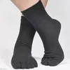 Men's Socks Cotton Five Finger Toe Men Women Breathable Sport Running Solid Color Black White Grey Comfortable