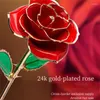 Dekoracyjne kwiaty Walentynki Prezent 24K Gold Plated Golden Rose Flower Wakacyjny Prezenta