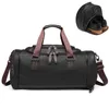 Outdoor Bags PU Leather Duffel Bag Fitness Shoulder Gym Bag Gym Pack Crossbody Bags Sport Gymnastics Bag Shoes Compartment Fitness Gadgets T230129