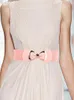 Cintos para vestir Vestido Cantura elástica fofa Ladies Fashion Fashion Casual Cinch Band Party Corset Stretch Women Belt Belt Elegant bowknot fivela