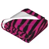 Одеяла одеяло Готическое розовое зебра полосы Veet Summer Conditioning Mtifunction Мягкий бросок для дивана.