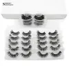 Valse wimpers 10/50/100 Paren 3D Mink nep Groothandel Natuurlijk Lange Dispy Fluffy Makeup Kit Extension Tool in bulk