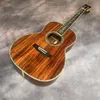 39 "Wood Full Koa 0045 Luxo Black Deding Abalone Shell Mosaic Guitar