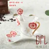 Muggar färgade emalj kaffe mugg kopp kreativ ben porslin pharbitidis mjölk te med sked vän gåva