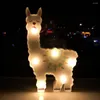 Veilleuses Lama Décor Jouets Pour Enfants Décoration Murale Lampe Femme Enceinte Bébé Douche Pépinière À Piles Veilleuse