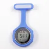 Montres de poche Ronde Verre Miroir Mode Casual Silicone Calendrier Lumineux Électronique Jelly Watch