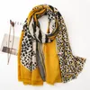 Vêtements ethniques Mode Animal Leopard Dot Fringe Viscose Châle Écharpe Femmes Haute Qualité Automne Hiver Wrap Pashmina Stole Bufandas Musulman H