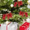 Dekorativa blommor Julgulten Julstolar Artificial Flower Treeglitter Picksornaments Tonbehandlar Fakedecoration Wreath Silk Outdoor Floral