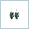 Boucles d'oreilles Collier De Mode Dames Ensembles De Bijoux Vintage Hibou Turquoise Déclaration Colliers Ensemble Pour Les Femmes En Gros En Vente Drop Delive Otetr