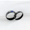 Wedding Rings Fashion Paar Ring - Betrokkenheid Band Zirkon Roestvrij staal Black Men's Ring/Dames Valentijnsdag Gift