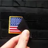 Amerikan bayrağı ABD yüksek kaliteli Siyah Taktik Nakış Ordu Rozeti Kanca Döngü Kol Bandı 3D Ceket Sırt Çantası Çıkartmalar üzerinde Sopa