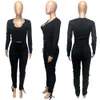 Chándales de diseñador para mujer Tallas grandes 2XL Trajes de otoño invierno Camisa de jersey de manga larga Top y pantalones Ropa deportiva sólida informal Outwork Trajes de chándal Trajes deportivos 8236